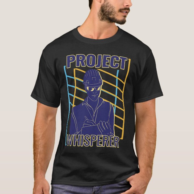 Project Whisperer retro Men Construction Project M T-Shirt (Vorderseite)