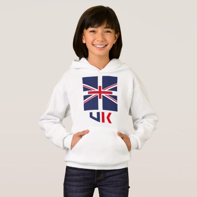 PROJECTED FLAG UK / ENGLAND BY MASANSER HOODIE (Vorne ganz)