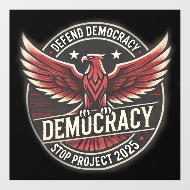 Projekt 2025 anhalten fensteraufkleber (Blatt)