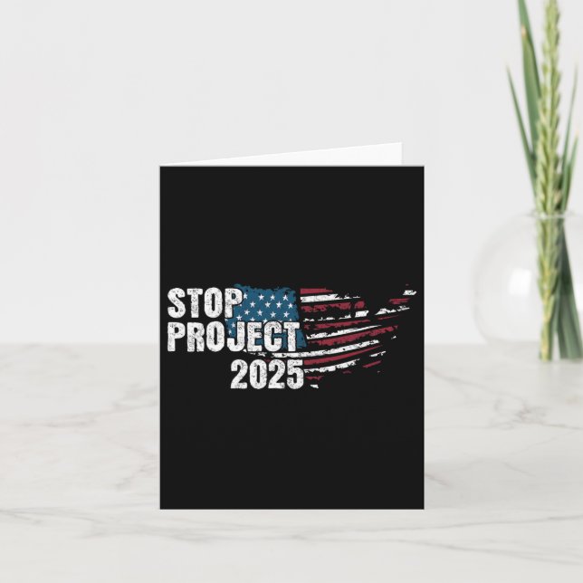Projekt 2025 Anti Trump American Flag Karte (Vorderseite)