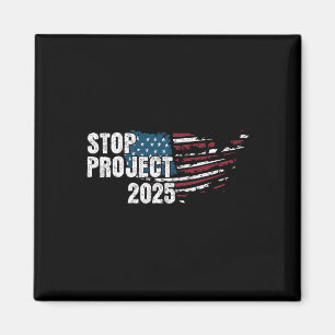 Projekt 2025 Anti Trump American Flag Magnet