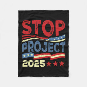 Projekt 2025 Anti Trump USA Flagge Politische Frau Fleecedecke