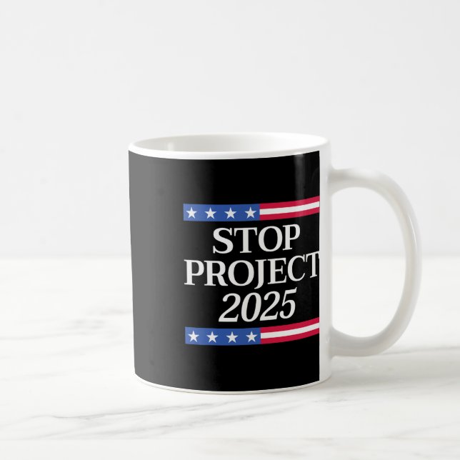 Projekt 2025 Anti Trump USA Flagge Politische Frau Kaffeetasse (Rechts)