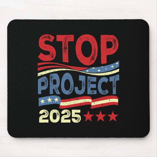 Projekt 2025 Anti Trump USA Flagge Politische Frau Mousepad (Vorne)