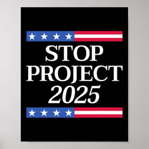 Projekt 2025 Anti Trump USA Flagge Politische Frau Poster
