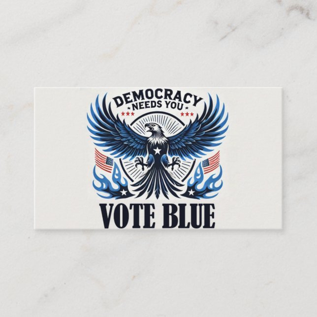 Projekt 2025 beenden - Demokratie verteidigen Visitenkarte (Vorderseite)