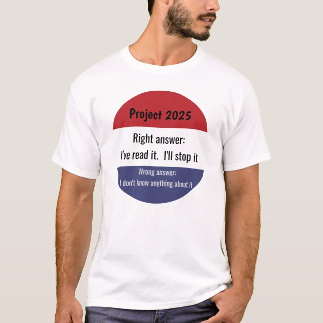 Projekt 2025 - Richtige Antwort T-Shirt (Vorderseite)