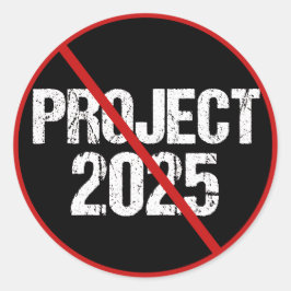 Projekt 2025 runder aufkleber