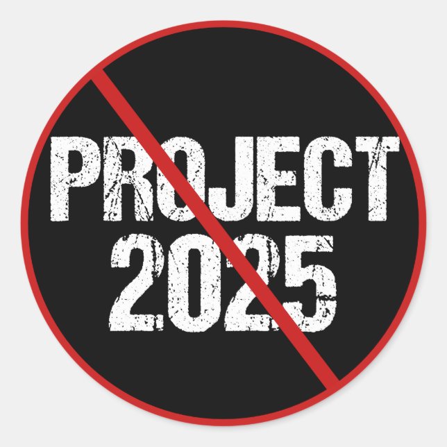 Projekt 2025 runder aufkleber (Vorderseite)