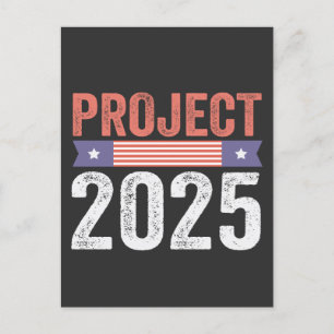 Projekt 2025 Trump American Patroitic T - Shirt Postkarte