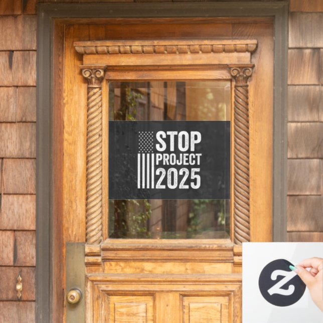 Projekt 2025 Trump Amerika Republikaner USA Fensteraufkleber (Haustür)