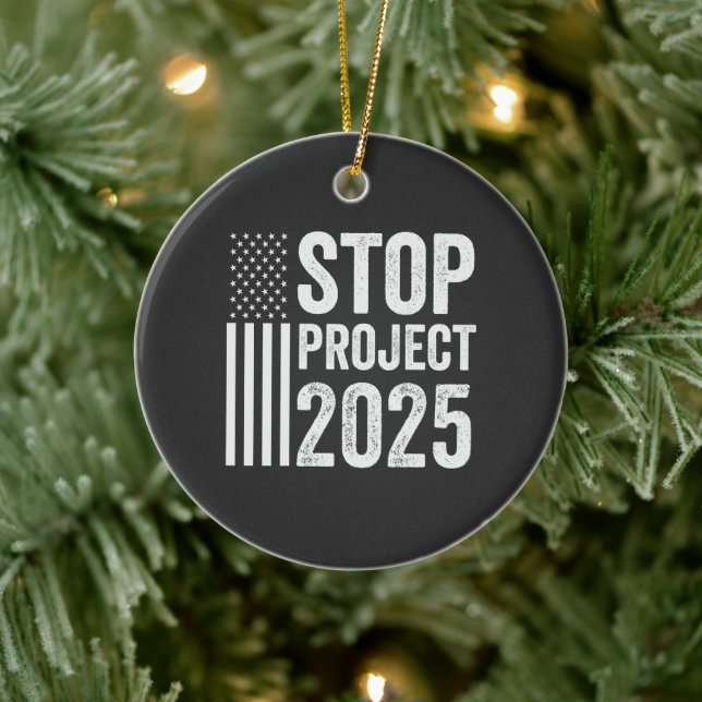 Projekt 2025 Trump Amerika Republikaner USA Keramik Ornament (Baum)