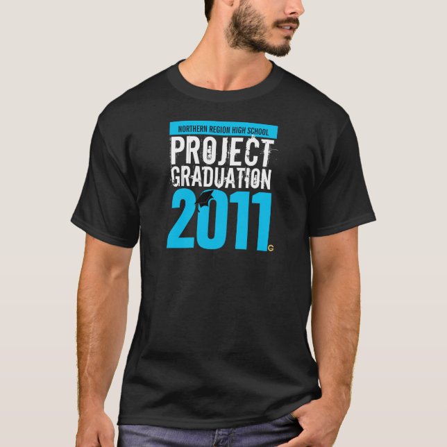 Projekt-Abschluss-T - Shirt-Blau 2011 4 T-Shirt (Vorderseite)
