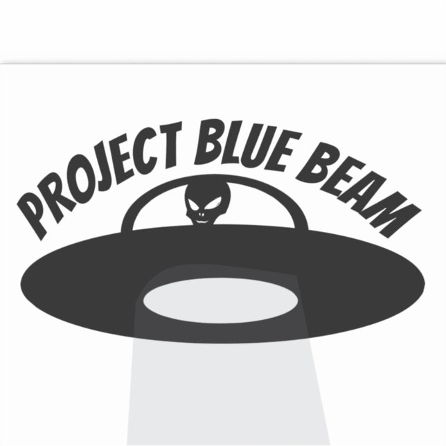 PROJEKT BLAUE BEAM UFO CAR DECAL STICKER (Vorderseite)