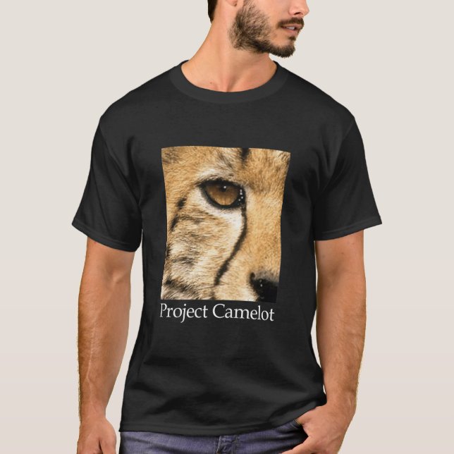Projekt Camelot (großes Logo) dunkles Kleid T-Shirt (Vorderseite)