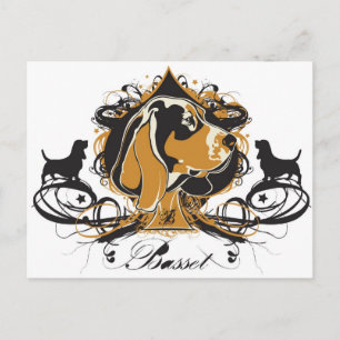 Projekt Dog Basset Hound Postkarte