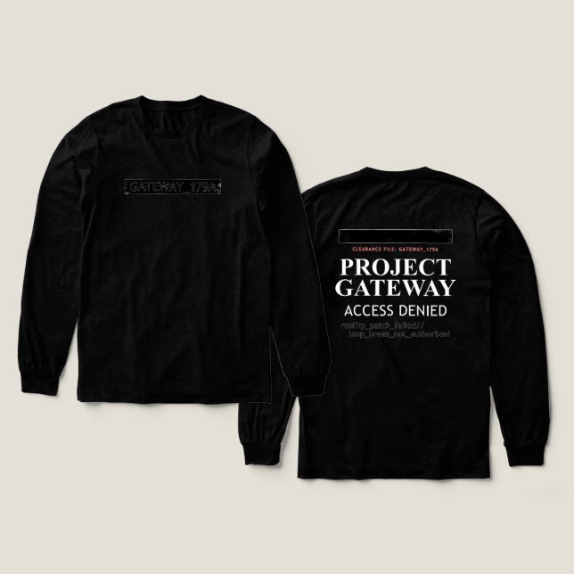 Projekt-Gateway - ZUGRIFF VERLETZT - Realitätslück Tri-Blend Shirt (Design Vorderseite & Rückseite)