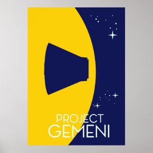 Projekt Gemini Weltraumkunstdarstellung Poster