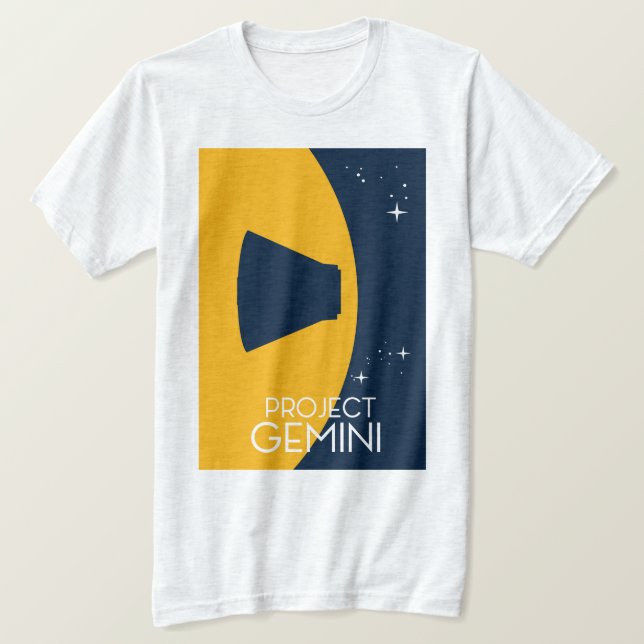 Projekt Gemini Weltraumkunstdarstellung T-Shirt (Design vorne)