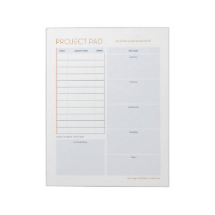 Projekt-Pad für Freiberufler Notizblock