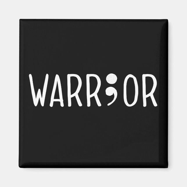 Projekt Semicolon Warrior Magnet (Vorne)