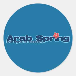 Projekt Wohltätigkeit: Arabischer Frühling der Syr Runder Aufkleber
