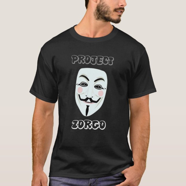 Projekt Zorgo Anonymous Mask Hacker T-Shirt (Vorderseite)