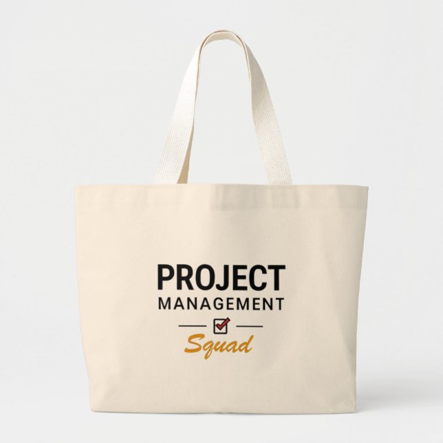 Projektmanagement-Team – Checklist-Edition Jumbo Stoffbeutel (Vorne)