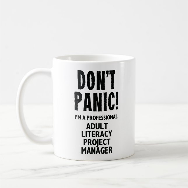 Projektmanager für Erwachsenenbildung Kaffeetasse (Links)
