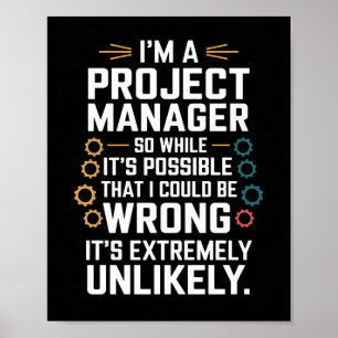 Projektmanager Leinwand Kunst - Funny Office Decor Poster