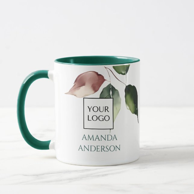 Projektmanager mit Hunter-Grün-Logo  Tasse (Links)