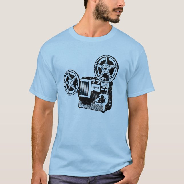 Projektor-Vintages Illustrations-T-Shirt T-Shirt (Vorderseite)