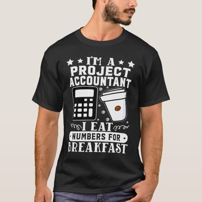 Projektverantwortlicher Ich esse für das Frühstück T-Shirt (Vorderseite)