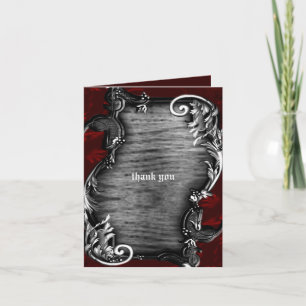 Proklamation Vampir Gothic Hochzeit Dankeskarte