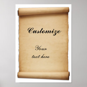 Proklamationsrolle für Pergament Poster