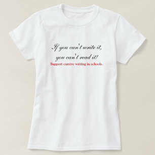 Prokursivschreiben im SchulT - Shirt