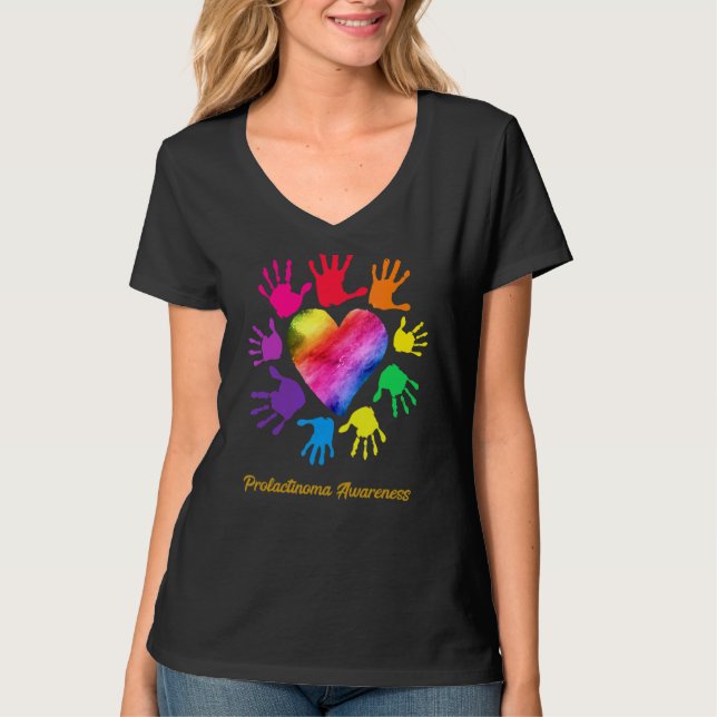 Prolaktinom Awareness Hands Prolaktinom T-Shirt (Vorderseite)