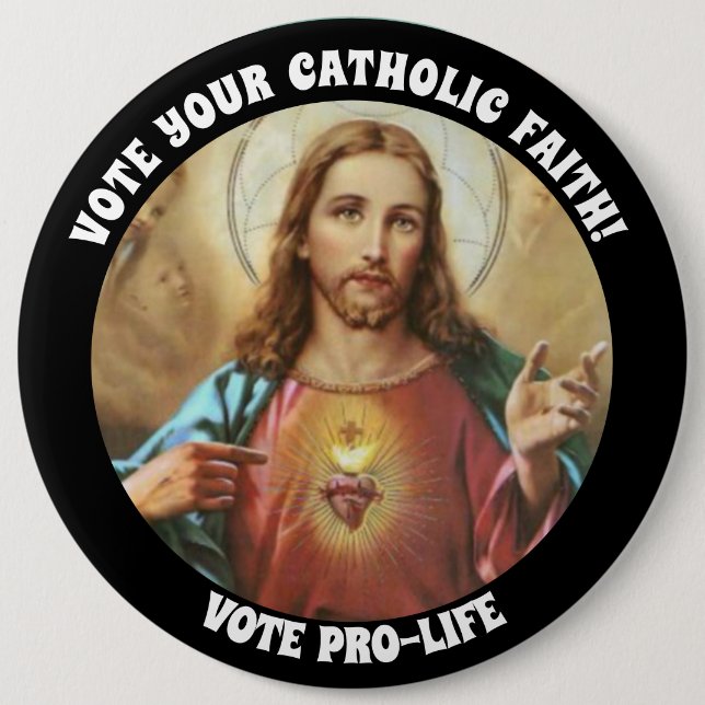 PROLIFE ABSTIMMUNG CATHOLIC SACRED HERART JESUS BUTTON (Vorderseite)