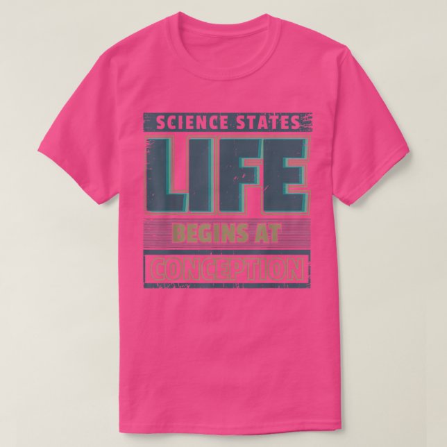 Prolife Science Life beginnt bei Conception Pro Li T-Shirt (Design vorne)