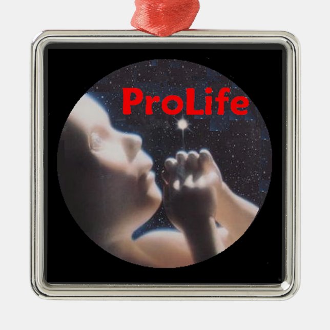 ProLife Verzierung Silbernes Ornament (Vorne)