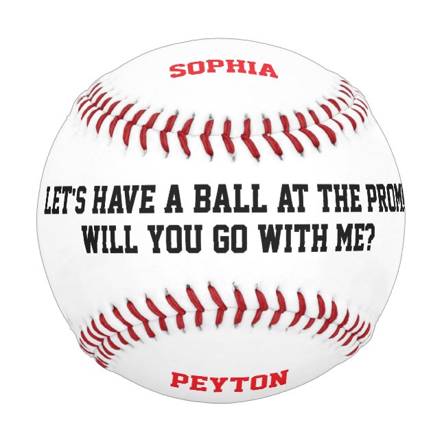 Prom-Aufforderungsvorschlag Promposal Baseball (Vorderseite)