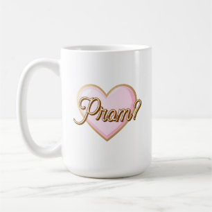 Prom-Einladung Ein Mädchen zum Abschlussball ein Kaffeetasse