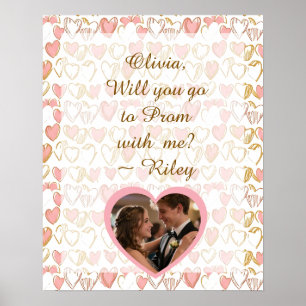 Prom-Einladung Geh mit mir zum Abschlussball Fra Poster
