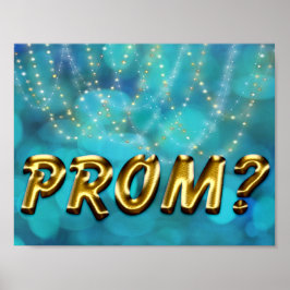Prom Idee - Imitate versprechen goldene Lichter Poster