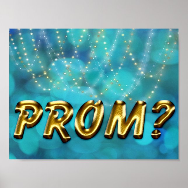 Prom Idee - Imitate versprechen goldene Lichter Poster (Vorne)