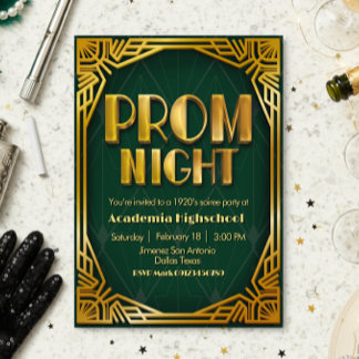 Prom Night - Gatsby Invitation Einladung