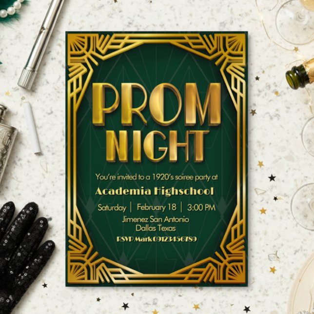 Prom Night - Gatsby Invitation Einladung (Prom Night - Gatsby Invitation)