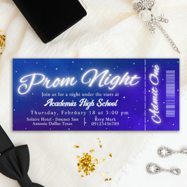 Prom Night - Under the Stars Ticket Invitation Einladung (Prom Night - Under the Stars Ticket Invitation)