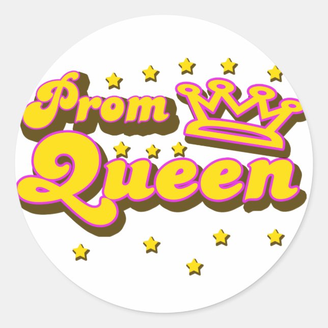 Prom Queen Runder Aufkleber (Vorderseite)