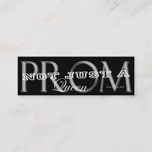 Prom Queen - Social Media Personal Card Mini Visitenkarte (Vorderseite)